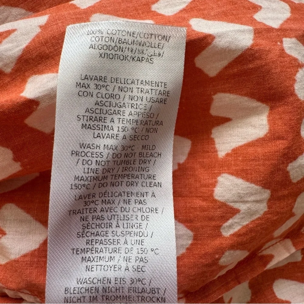 Stella McCartney Orange Flamingo Heart Tiered Dress in size 8 YR Girls